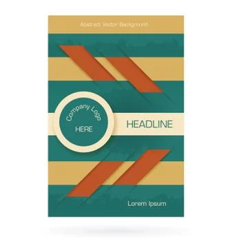 Flyer poster design abstract vector Stock Illustration