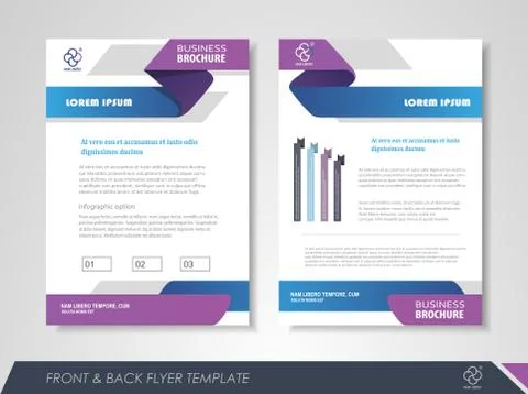 Flyer presentation template Stock Illustration