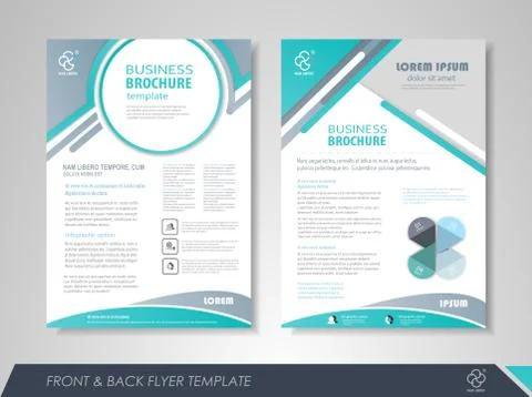 Flyer presentation template Stock Illustration
