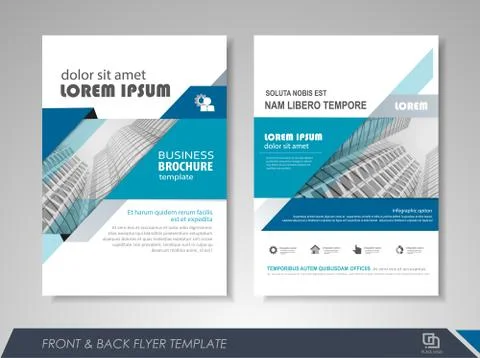Flyer presentation template Stock Illustration