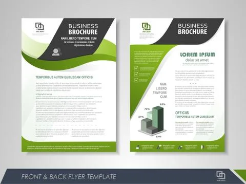 Flyer presentation template Stock Illustration