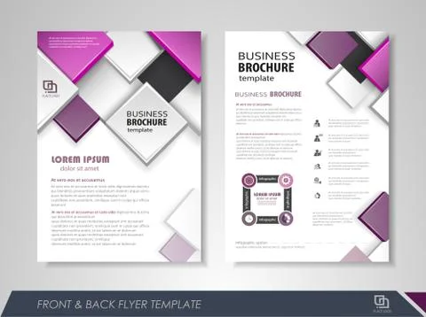 Flyer presentation template Stock Illustration