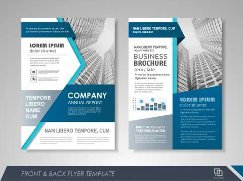 Flyer presentation template Stock Illustration