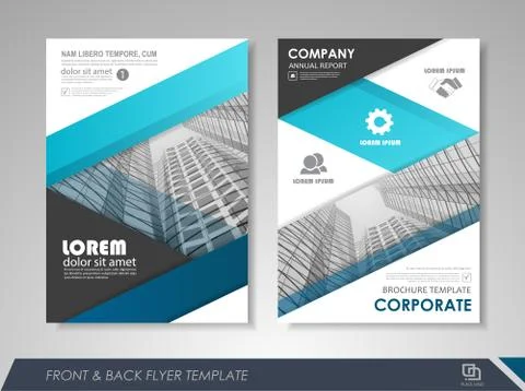 Flyer presentation template Illustrazione stock