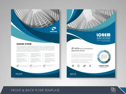 Flyer presentation template Stock Illustration