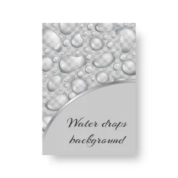 Flyer with rain drops Illustrazione stock