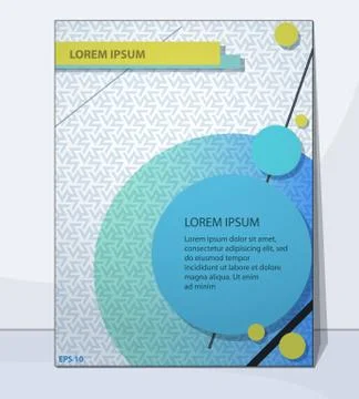 Flyer retro geometric pattern Stock Illustration