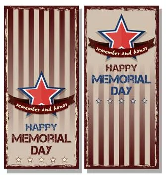 Flyer set for Memorial Day Stock Illustration