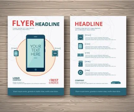 Flyer smartphone Stock Illustration