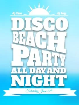 Flyer on summer dance party Illustrazione stock