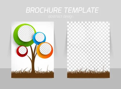 Flyer template back and front design Stock Illustration