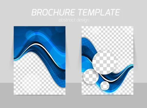 Flyer template back and front design Stock Illustration