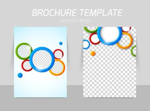 Flyer template back and front design Stock Illustration