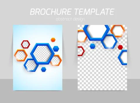 Flyer template back and front design Stock Illustration