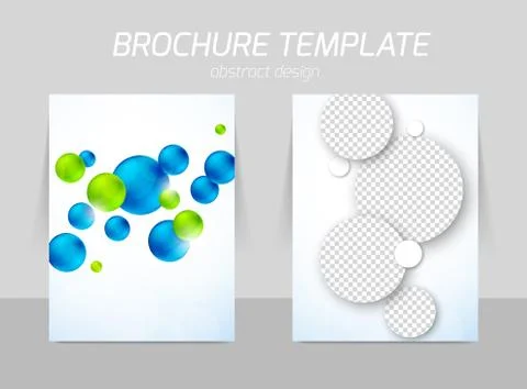 Flyer template back and front design Stock Illustration
