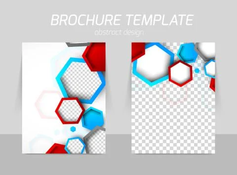 Flyer template back and front design Stock Illustration