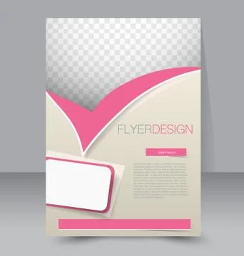 Flyer template. Business brochure. Editable A4 poster Stock Illustration