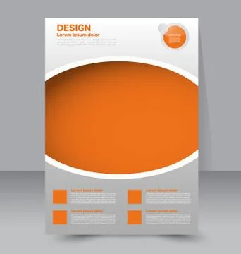 Flyer template. Business brochure. Editable A4 poster Stock Illustration