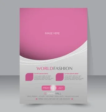 Flyer template. Business brochure. Editable A4 poster Stock Illustration