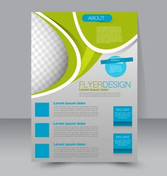 Flyer template. Business brochure. Editable A4 poster Stock Illustration