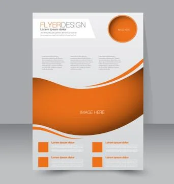 Flyer template. Business brochure. Editable A4 poster Stock Illustration