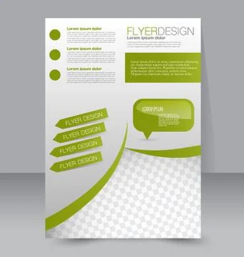 Flyer template. Business brochure. Editable A4 poster Stock Illustration