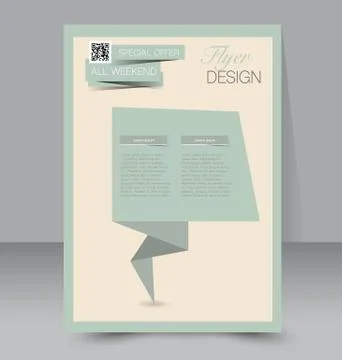 Flyer template. Business brochure. Editable A4 poster Stock Illustration
