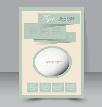 Flyer template. Business brochure. Editable A4 poster Stock Illustration
