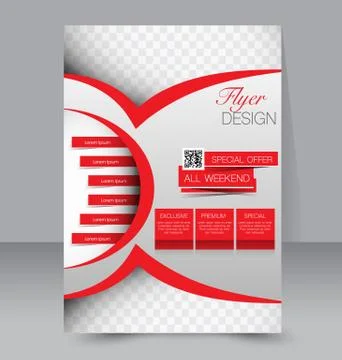 Flyer template. Business brochure. Editable A4 poster Stock Illustration