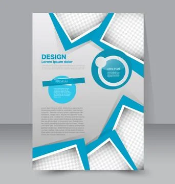 Flyer template. Business brochure. Editable A4 poster Stock Illustration