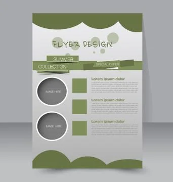 Flyer template. Business brochure. Editable A4 poster Stock Illustration