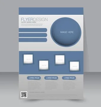 Flyer template. Business brochure. Editable A4 poster for design, education Stock Illustration