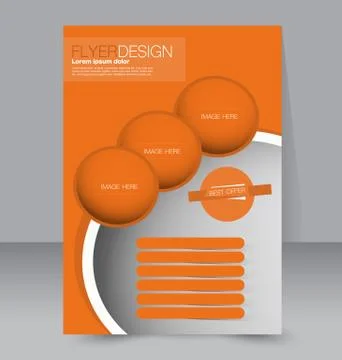 Flyer template. Business brochure. Editable A4 poster for design, education Stock Illustration