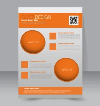 Flyer template. Business brochure. Editable A4 poster for design, education Stock Illustration