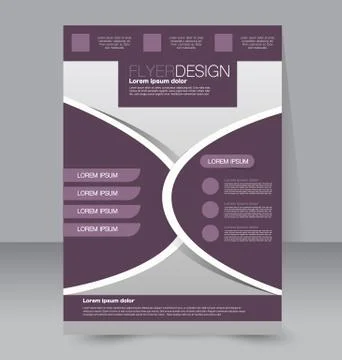 Flyer template. Business brochure. Editable A4 poster for design, education Stock Illustration