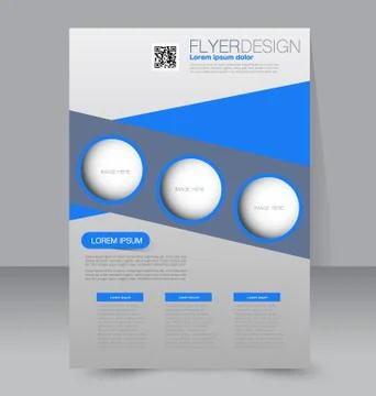 Flyer template. Business brochure. Editable A4 poster for design, education Stock Illustration