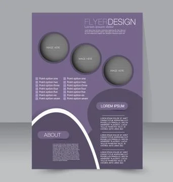Flyer template. Business brochure. Editable A4 poster for design, education Stock Illustration