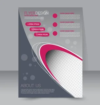 Flyer template. Business brochure. Editable A4 poster for design, education Stock Illustration