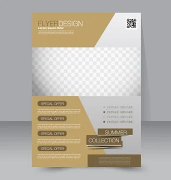 Flyer template. Business brochure. Editable A4 poster for design, education Stock Illustration