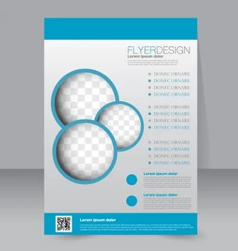 Flyer template. Business brochure. Editable A4 poster for design, education Stock Illustration