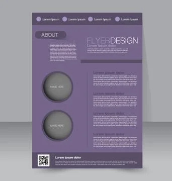 Flyer template. Business brochure. Editable A4 poster for design, education Stock Illustration