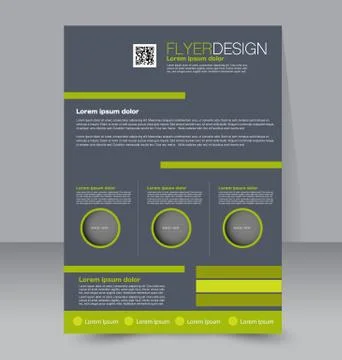 Flyer template. Business brochure. Editable A4 poster for design, education Stock Illustration