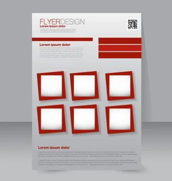 Flyer template. Business brochure. Editable A4 poster for design, education Stock Illustration