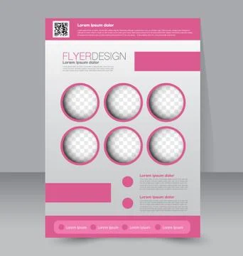 Flyer template. Business brochure. Editable A4 poster for design, education Stock Illustration