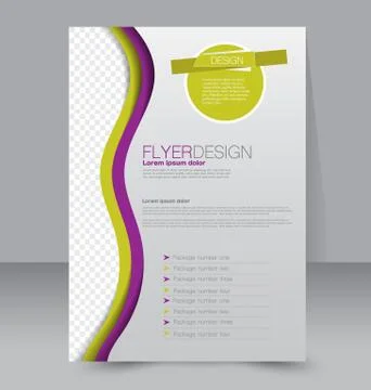 Flyer template. Business brochure. Editable A4 poster for design, education, Stock Illustration