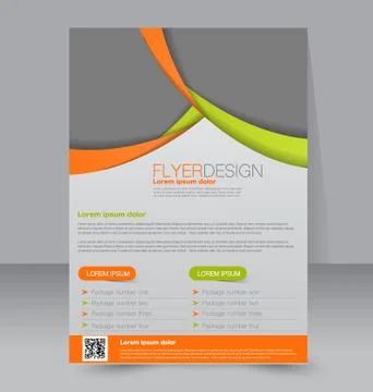 Flyer template. Business brochure. Editable A4 poster for design, education Stock Illustration