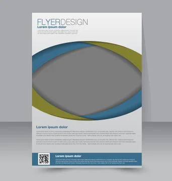 Flyer template. Business brochure. Editable A4 poster for design, education Stock Illustration