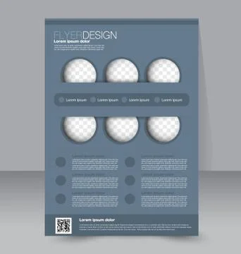 Flyer template. Business brochure. Editable A4 poster for design, education Stock Illustration