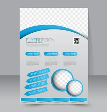 Flyer template. Business brochure. Editable A4 poster for design, education Stock Illustration