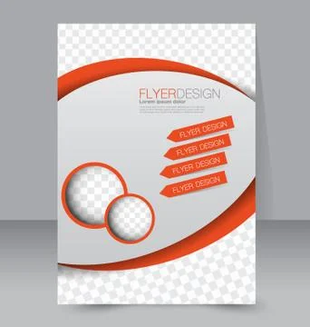 Flyer template. Business brochure. Editable A4 poster for design, education Stock Illustration